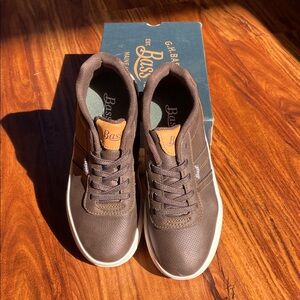 Bass Kids Brown Lace-Up Dress Sneakers with White Sole